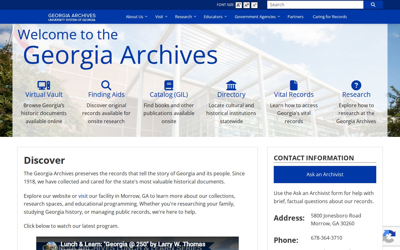 Warner Robins people search through Georgia Archives
